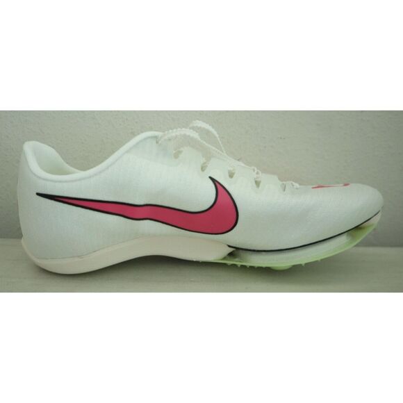 Nike DH5359-100 Men's Size 10.5 White/Pink Air Zoom Maxfly Track Spikes - Picture 6 of 11